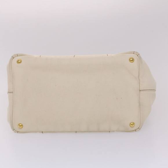 PRADA Kanapa MM Hand Bag Canvas 2way White Auth bs6430 - Picture 5 of 16